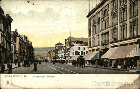 Lackawanna Avenue Scranton, PA Postcard