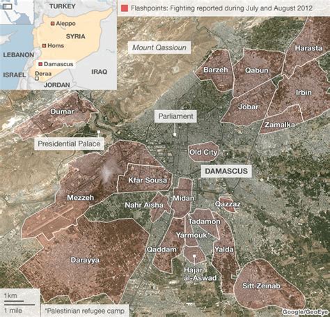 Syria conflict: Maps of fighting in Damascus and Aleppo - BBC News