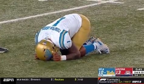 UCLA QB Dorian Thompson-Robinson replaced after suffering foot/ankle injury