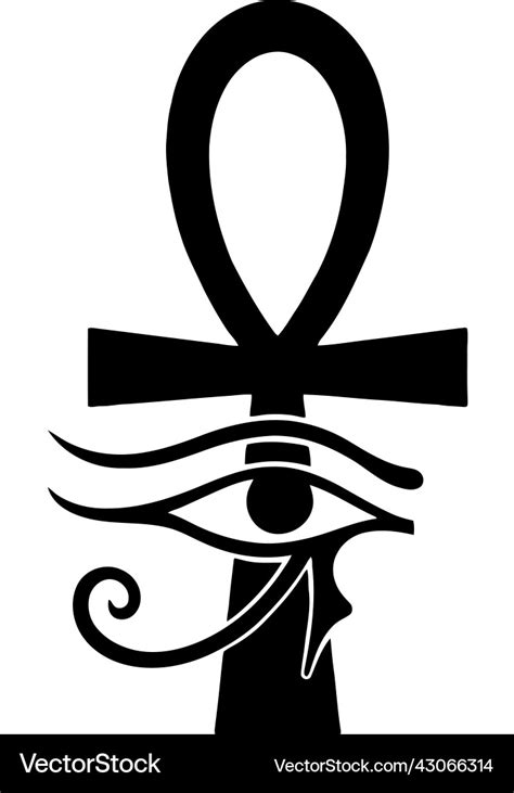 Eye of horus and the egyptian ankh converted-01 Vector Image