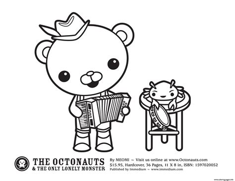 Captain Barnacles Old Time Band Octonauts Coloring page Printable