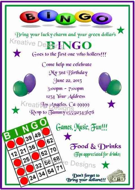 New Products : Kreative Designs, Party favor shop | Bingo party, 90th birthday parties, Bingo ...