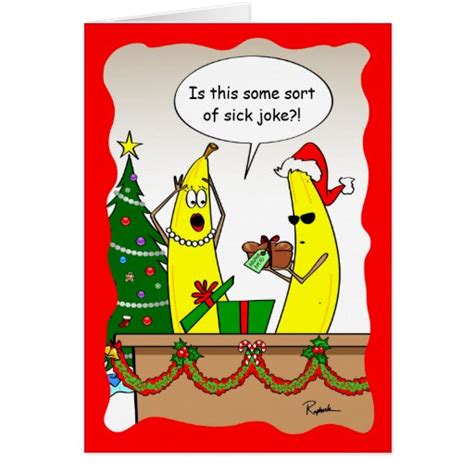 Funny Banana Christmas Card - Custom Holiday Cards | Zazzle