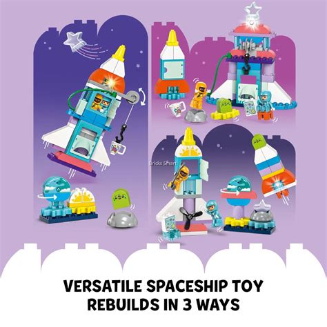 LEGO 10422 DUPLO 3in1 Space Shuttle Adventure Building Toy Set