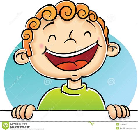 Boy Laughing stock vector. Illustration of green, happy - 10167885