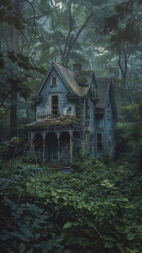 Abandoned House in a Forest Stock Image - Image of building, derelict ...