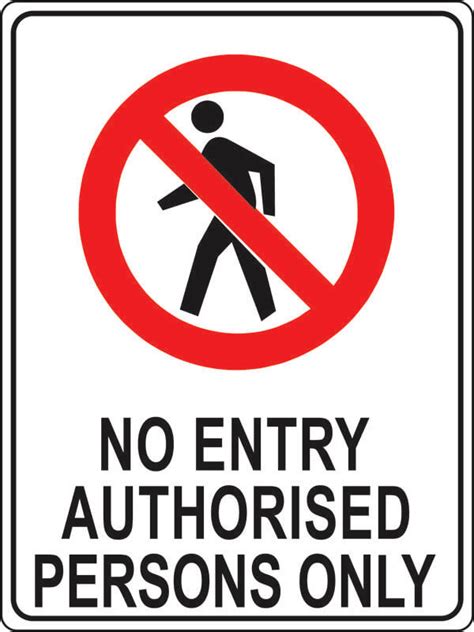 No Entry Authorised Personnel Only | Prohibitions Signs | Signsmart