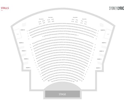 Seating Plan - Sydney Lyric Theatre