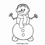 Snowman Coloring Pages Free Printable PDF sketch template