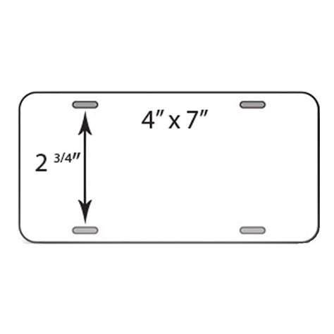 Aluminum Motorcycle Blank License Plate - 4 in x 7 in - Black & White | SignWarehouse