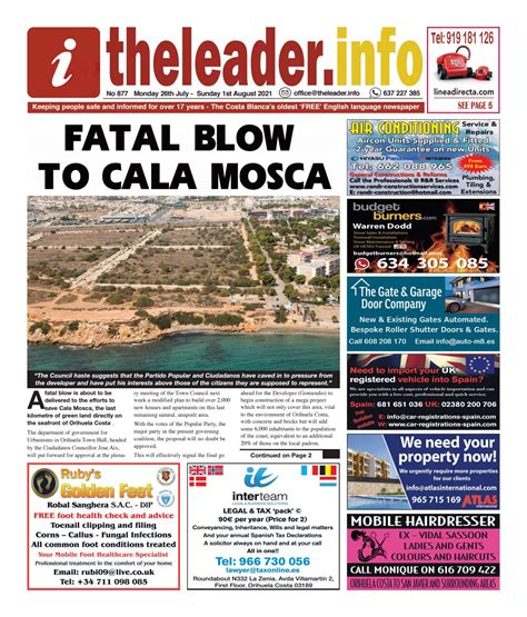 The Leader Newspaper Edition 877 – 26 July 21 by The Leader - Issuu