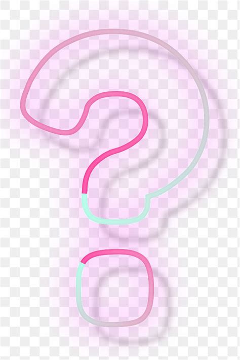 Pink neon glow question mark | Free PNG Sticker - rawpixel