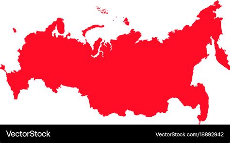 Map of russia with a red filling image Royalty Free Vector