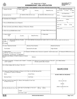 28 Printable Us Visa Application Form Templates - Fillable Samples in ...