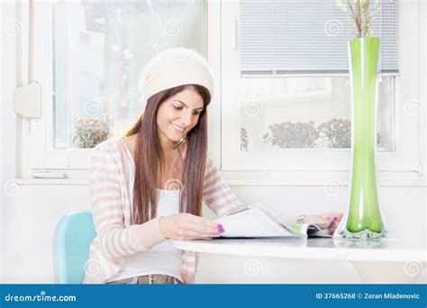 Girl reading by the window stock photo. Image of lifestyle - 37665268