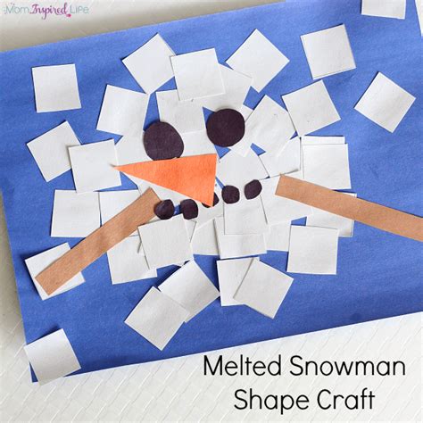 Melted Snowman Shape Craft Collage