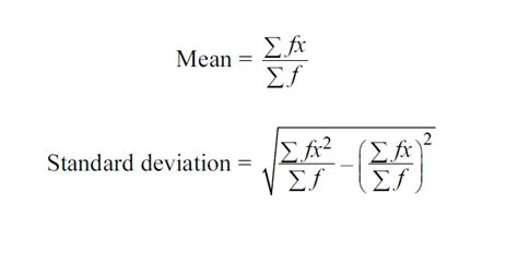 Standard Deviation Frequency Table Formula | Awesome Home