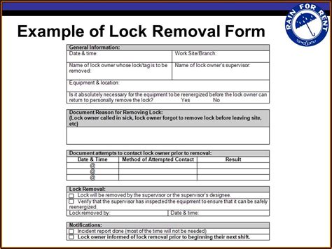 Lockout Tagout Lock Removal Forms - Form : Resume Examples #GM9OEyOVDL