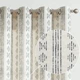 JINCHAN Boho Linen Curtains for Living Room Farmhouse Striped Geometric Drapes Light Filtering ...