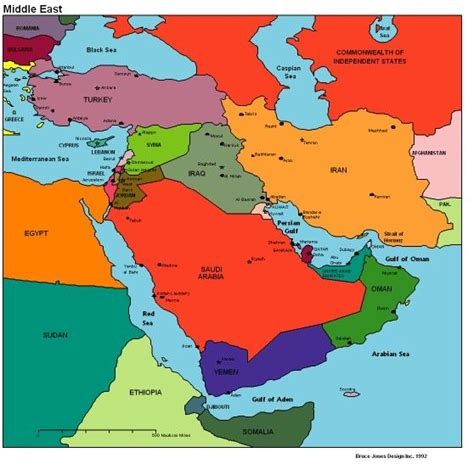 Gulf countries | Middle east map, Middle east, Map