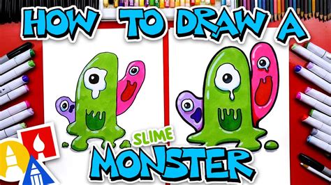 How To Draw A Funny Slime Monster - YouTube