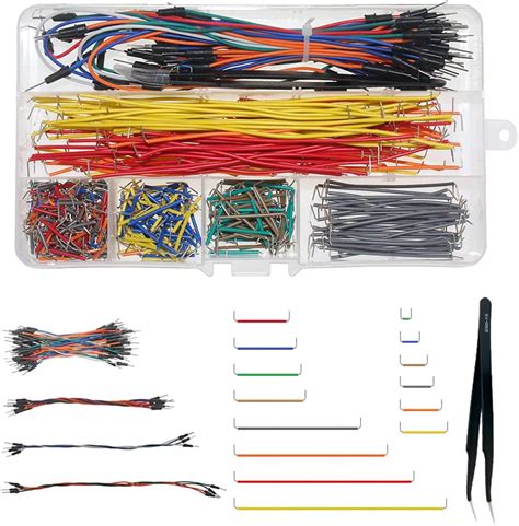 WayinTop Breadboard Jumper Wires Assorted Kit, Preformed Breadboard U ...