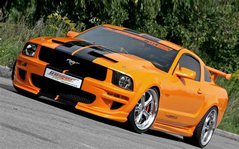 Orange with black stripes Geiger Performance Ford Mustang GT520 ...