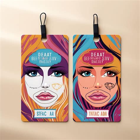 Premium AI Image | Beauty Trade Show Tag Card Vibrant Paper Bold and ...