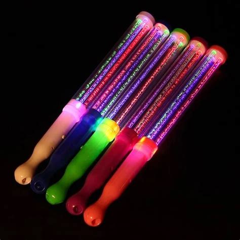 Acrylic LED Flashing Sticks Kids Girls Light Up Stick Concert Cheering Props Glow Party Concert ...