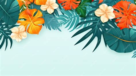 Premium AI Image | summer wallpaper tropical background with copy space