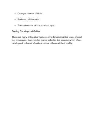 Bimatoprost- Dosage, Uses & Side Effects