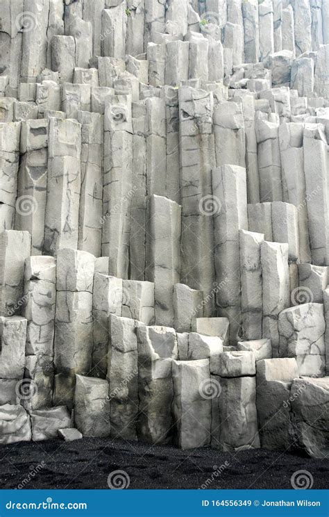 Basalt Columns at Reynisfjara Black Sand Beach in Iceland Stock Image - Image of cliff, sight ...