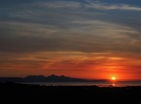 Isle Of Rhum Inner Hebridean Islands Scotland Last Glimpse From Arisaig ...