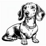 Dachshund Coloring Book Pages  Etsy sketch template