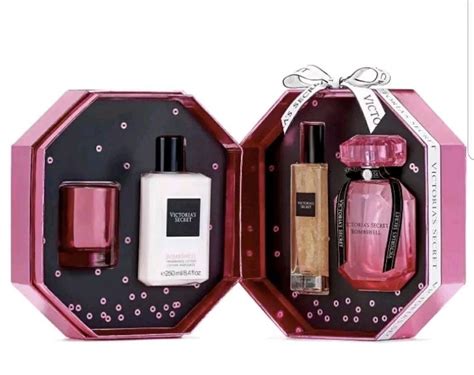 Victoria's Secret Deluxe Bombshell Fragrance Perfume Lotion Candle 4PC ...