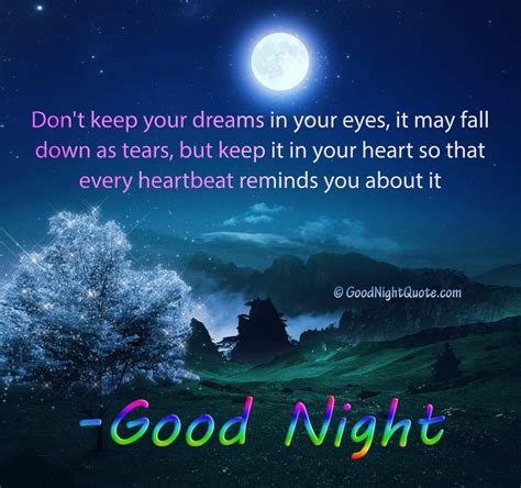 Good Night Quotes - Keep your dreams in your heart. - Good Night Quotes ...