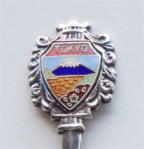 Collector Souvenir Spoon Japan Tokyo Mount Fuji Cloisonne Emblem | Mount fuji, Tokyo, Souvenir