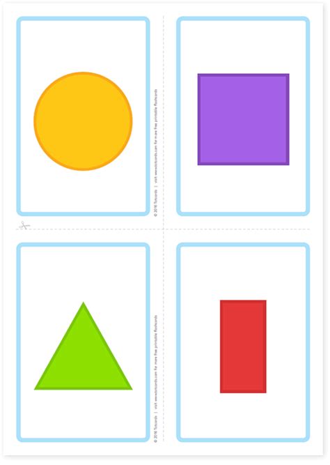 Free shape flashcards for kids - Totcards