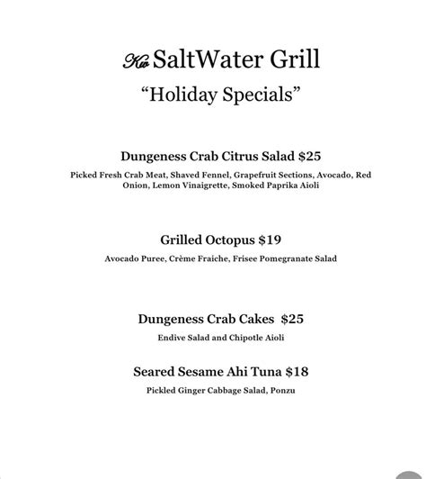 Authentic Seafood Dining at KW Saltwater Grill in Fort Bragg, CA 95437