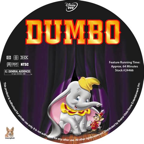 Dumbo dvd labels (1941) R1 Custom