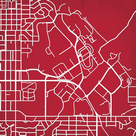 University of Utah Campus Map Art - City Prints