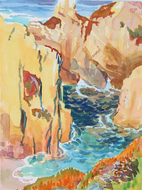 Watercolor Cliffs at PaintingValley.com | Explore collection of ...