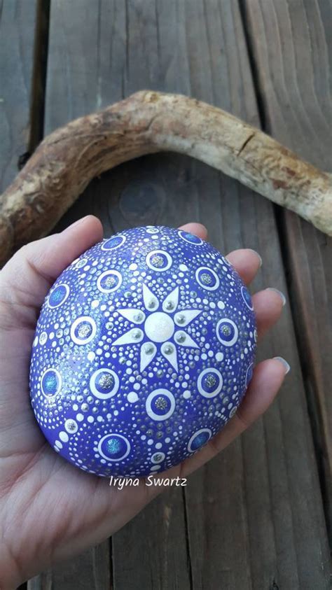 Mandala rock handmade painted rocks acrylicpainting stone | Etsy