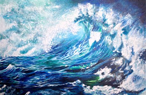 Art by Shannon Valentine Daly | Water art, Waves, Big wave surfing