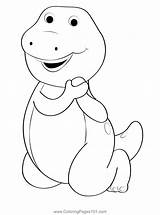 Sitting On Knee Barney Coloring Page For Kids  Free & Friends sketch template