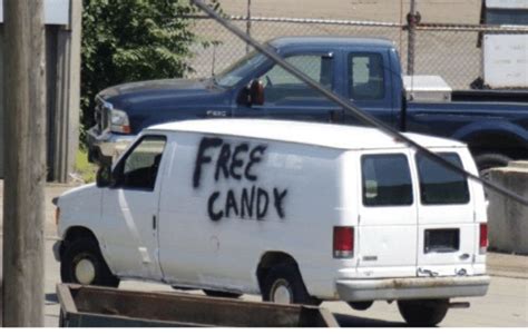 The white man in the white van has no candy! | White vans meme, White ...