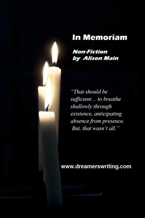 In Memoriam - Creative Non-Fiction by Alison Main | Memoriam ...