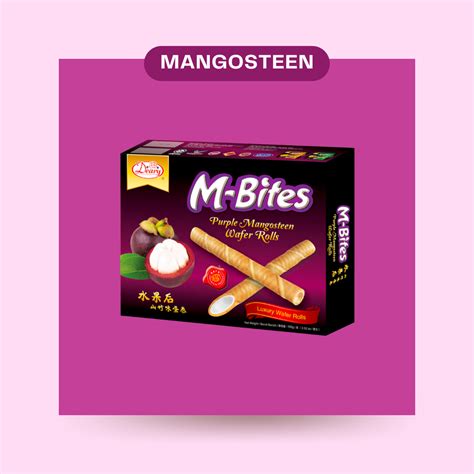 Deary M-Bites Luxury Wafer Rolls (Purple Mangosteen Flavour) - Deary Coffee