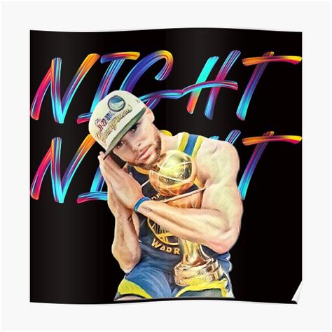 "Steph Curry Night Night Essential" Poster for Sale by FebruaryDesign | Redbubble