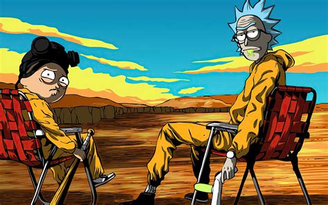 2880x1800 Resolution Rick & Morty X Breaking Bad Macbook Pro Retina Wallpaper - Wallpapers Den